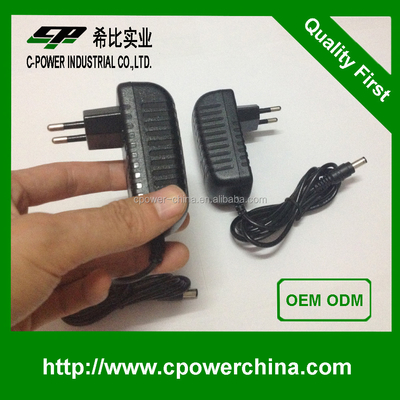 Fornecedor de energia 12V 1A AC DC Adaptador de energia 1000mA PSU 12W para US EU Plug