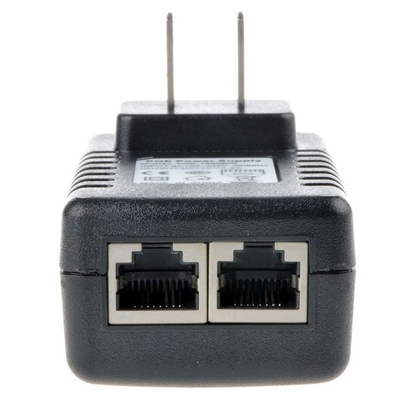24V preto 1A Plug de parede POE Injetor Ethernet Adaptador IP Telefone Fonte de alimentação de câmera 24 V