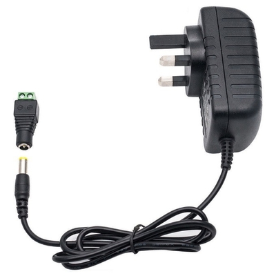 Negro Fabuloso Plug-in AC dc 24w adaptador de comutação de energia 24v 1a 12v 2a adaptador de energia