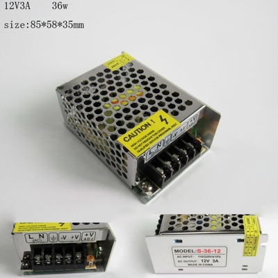 12v DC 3.2A 3A 36W CCTV Power Supply para Design e Desempenho Prateado