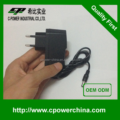 Tipo de saída de corrente contínua montada na parede 12V 1A 5V 2A 6V 2A 9V 2A Adaptador de energia 12VDC 1A Adaptador de corrente alternada