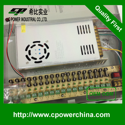 360W 18 canais Fonte de alimentação dc12v 30A 220V 110V AC Proteção contra sobrevoltagem