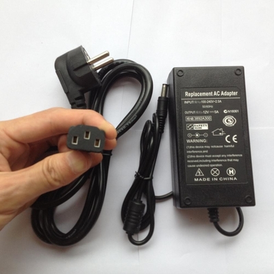 Adaptador de alimentação AC DC de escritório com certificado CE com tensão de entrada AC 100-240V 50/60HZ