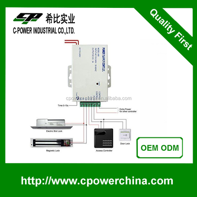 Fonte de alimentação de fechadura elétrica de alta tensão 12V 3A UPS para segurança / monitoramento / alarme