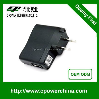 Tipo USB universal certificado CE 5V 300mA 5V 2A 5V 2.5A 5V 1A Adaptador de alimentação USB preto
