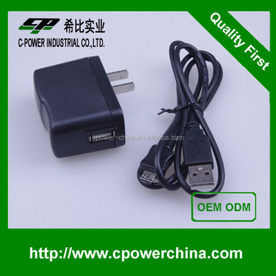 Tipo USB universal certificado CE 5V 300mA 5V 2A 5V 2.5A 5V 1A Adaptador de alimentação USB preto