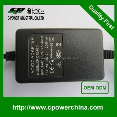 Adaptador de energia 12V 2A 24W DC para câmera de segurança Bunker Hill Instalação fácil