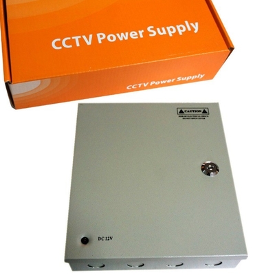 Corrente de saída 10A Câmera de segurança de CCTV Caixa de alimentação de distribuição 12V 9CH 18CH portas