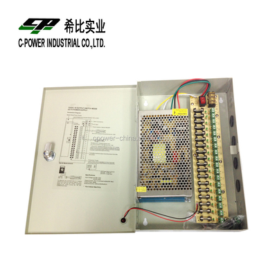 12V de saída Fornecimento de energia CCTV 120W 18CH para proteção contra sobrevoltagem e câmera CCTV