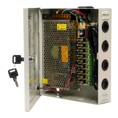 C-Power 110V 220V CCTV 12V 10A 9CH 9 Portos Regulado Unidade de Caixa de Alimentação