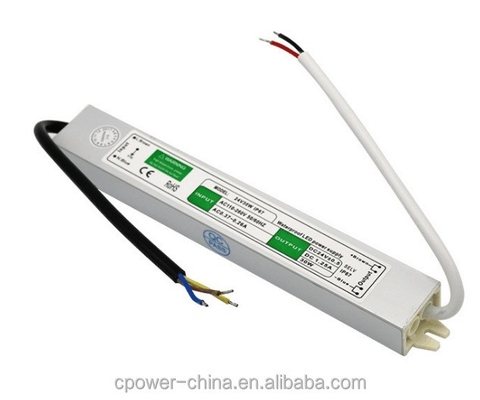 30W DC 24V 12V LED Driver de Faixa Branca Modulo de Transformador IP67 Adaptador de Fornecimento de Energia Impermeável