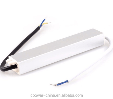Adaptador de transformador do condutor de alimentação LED de 20 W para faixa LED IP67 à prova d'água 12V 24V
