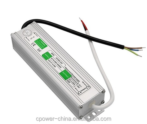 Silver White 24v DC Waterproof Electronic 50W LED Driver 100w 25w Transformador de alimentação IP67