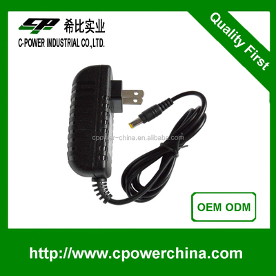 Carregador de adaptador AC/DC com certificação CE e variações de saída CC de 3,2 V a 5,4 V