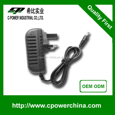 Carregador de adaptador AC/DC com certificação CE e variações de saída CC de 3,2 V a 5,4 V