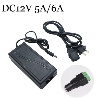 12V 5A 60W 100-240V entrada AC DC fonte de alimentação de computador para câmeras de vigilância LED