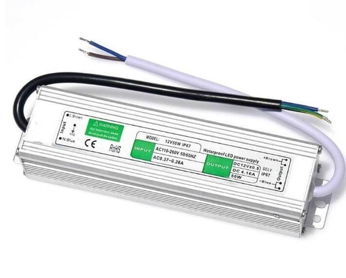 Transformador à prova d'água 50w Fornecedor de energia LED Condutor DC12V Output único para exterior
