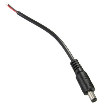 5.5*2.1mm Conector de tomada de energia DC masculino Despojado Fêmea fim CCTV PSU cabo Pigtail 12V