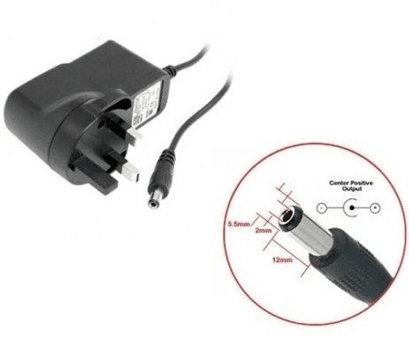 Tipo de saída de CC Plástico preto 12V Adaptador 6W 12W 1A 0.5A 12 Volt 0,5 Amp Fornecimento de energia