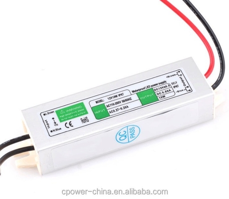 Fonte de alimentação LED à prova d'água de 10 W para faixa LED 24 V Tipo de saída única 86% de eficiência