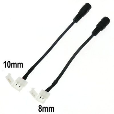 3528/5050 LED Strip 2Pin Female Plug Connector Cable DC com cobre enlatado e PVC