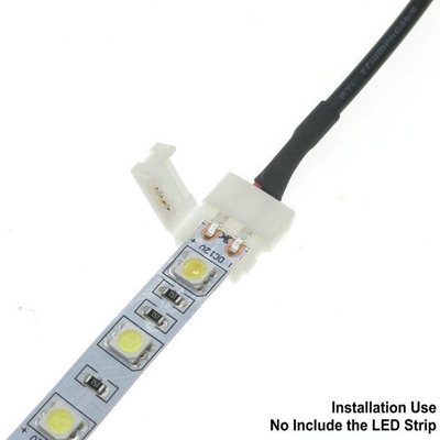 3528/5050 LED Strip 2Pin Female Plug Connector Cable DC com cobre enlatado e PVC