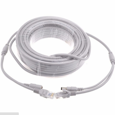 3/5/10/15/20/30M 50m Gray CAT5/CAT-5e Ethernet RJ45 DC Power CCTV Network Lan Cable para câmera POE