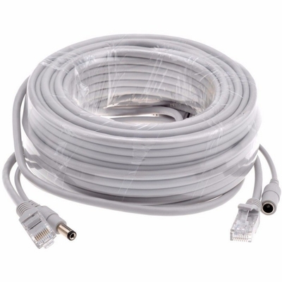 3/5/10/15/20/30M 50m Gray CAT5/CAT-5e Ethernet RJ45 DC Power CCTV Network Lan Cable para câmera POE
