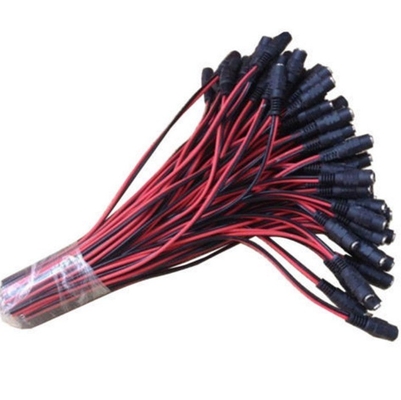 5.5x2.1mm Pigtail Homem Fêmea Cable DC para câmeras de CCTV Luzes LED 12V Condutor de cobre