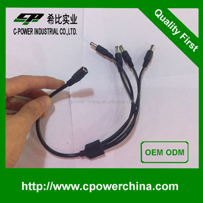 Fornecimento de energia 5.5*2.1 Conector CC com cabo de fio aberto e camisa de PVC multi-núcleo