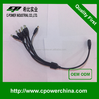 Fornecimento de energia 5.5*2.1 Conector CC com cabo de fio aberto e camisa de PVC multi-núcleo