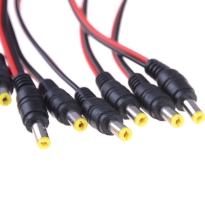 DC 5.5 * 2.5mm 5525 30cm Jack de energia masculino Plug cabo de cobre cabo de arame com IEC Tipo de extremidade feminina