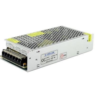 220V Voltagem de entrada Saída única 24V 5A 24 Volt Fornecimento de energia AC para comutação excepcional