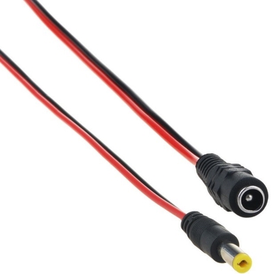 DC 5.5 * 2.5mm 5525 30cm Jack de energia masculino Plug cabo de cobre cabo de arame com IEC Tipo de extremidade feminina