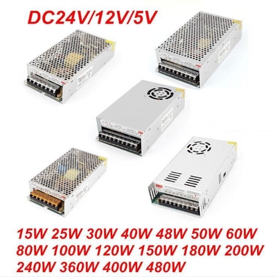 220V Voltagem de entrada Saída única 24V 5A 24 Volt Fornecimento de energia AC para comutação excepcional