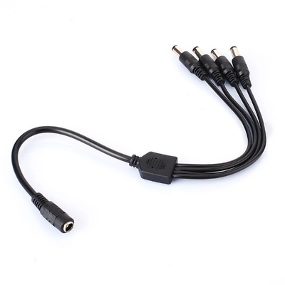 Copper 1 Female to 4 Male Power Supply Splitter Converter para DVR de câmaras de vigilância de vídeo 12V