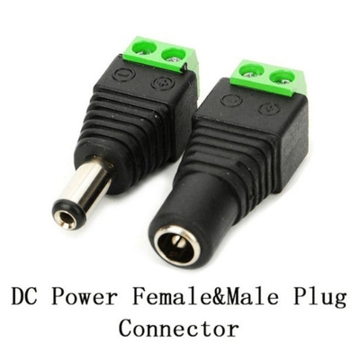 12V DC Power Jack Plug Preto f conector adaptador de energia 5,5 mm x 2,1 mm Certificado CE