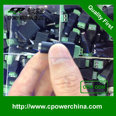 12V DC Power Jack Plug Preto f conector adaptador de energia 5,5 mm x 2,1 mm Certificado CE