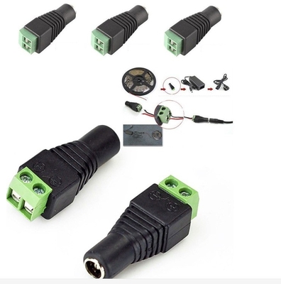 DC 5.5 x 2.1 mm Jack de potência macho Adaptador de cabo conector de tomada para CCTV / LED Gênero Feminino