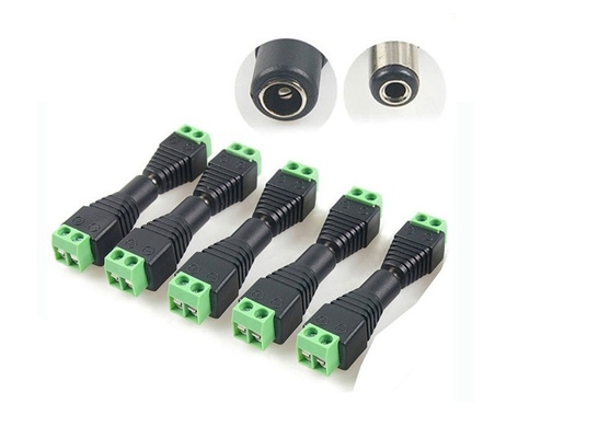 DC 5.5 x 2.1 mm Jack de potência macho Adaptador de cabo conector de tomada para CCTV / LED Gênero Feminino