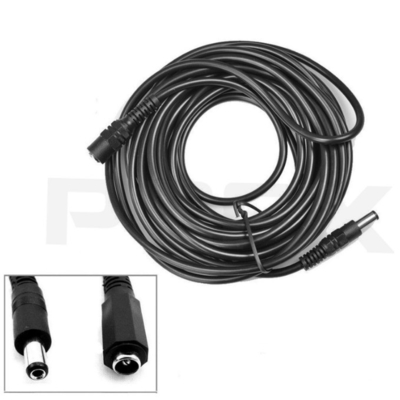 Cable de extensão de alimentação de corrente contínua de 2 V de PVC 5.5 x 2,1 mm para câmera de vigilância de vídeo/LED/DVR/PSU Lead