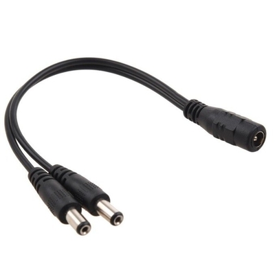 5.5x2.1mm/5.5x2.5mm Conector Cable DC Power Splitter para CCTV de baixa e média tensão
