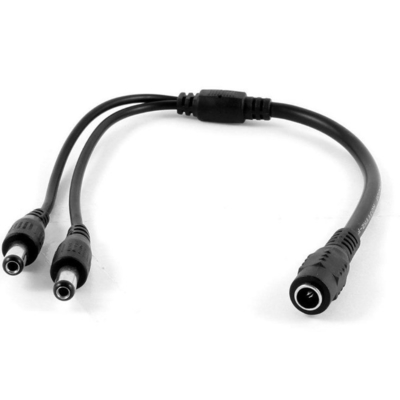 5.5x2.1mm/5.5x2.5mm Conector Cable DC Power Splitter para CCTV de baixa e média tensão