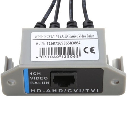 - 4CH HD Vídeo passivo Balun Transceptor BNC para UTP RJ45 CCTV Via Twisted Pairs