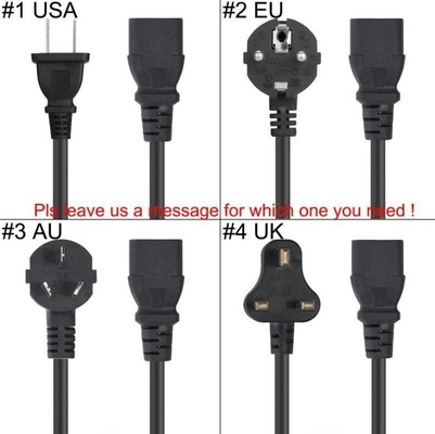 86% de eficiência Adaptador LED de 50 W para 100-240V AC 50/60Hz DC12V DC 5V 10A 8A 6A 2A Preto