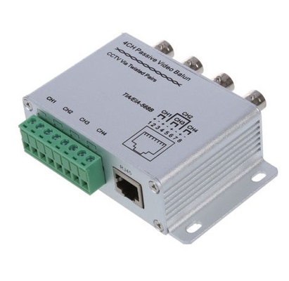 Transmissão de vídeo 4CH CAT5 HD UTP passivo Video Balun BNC Transceptor feminino RJ45 para sistema de CCTV