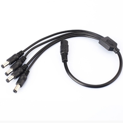 Adaptador de alimentação de 4 vias DC para câmaras de segurança de CCTV