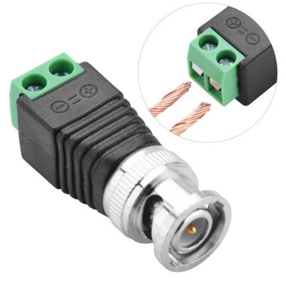 CAT5 para BNC Balun de vídeo coaxial 2.1mm macho DC Power Connector Kit AF como acessórios de CCTV