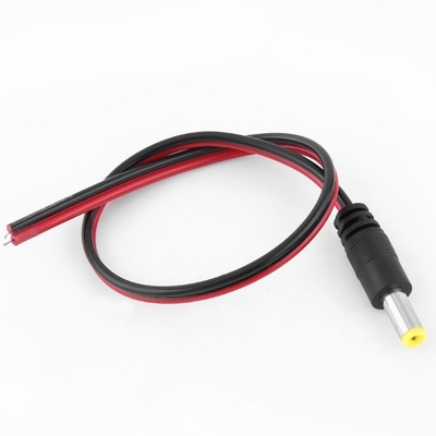 CE Certificado Cabos Machos Plug Wire 5.5*2.1mm 12V DC Power Pigtail para Segurança CCTV