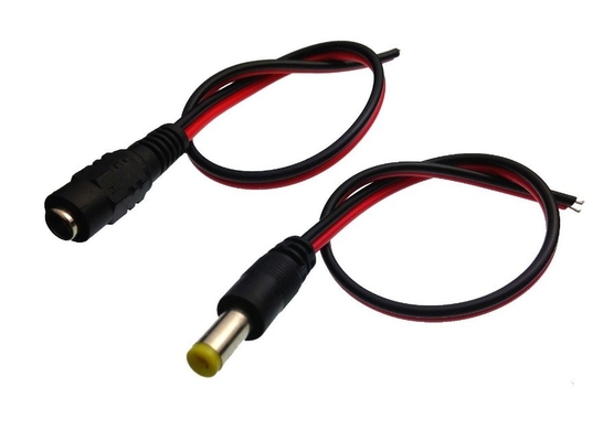 CE Certificado Cabos Machos Plug Wire 5.5*2.1mm 12V DC Power Pigtail para Segurança CCTV